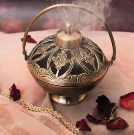 Ritualistic Vintage Brass Loban Lamp