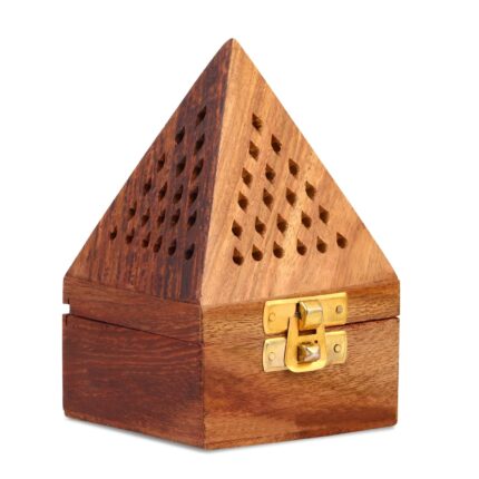 DigiRake Wooden Dhoop Stand for Pooja Room Pyramid Shaped