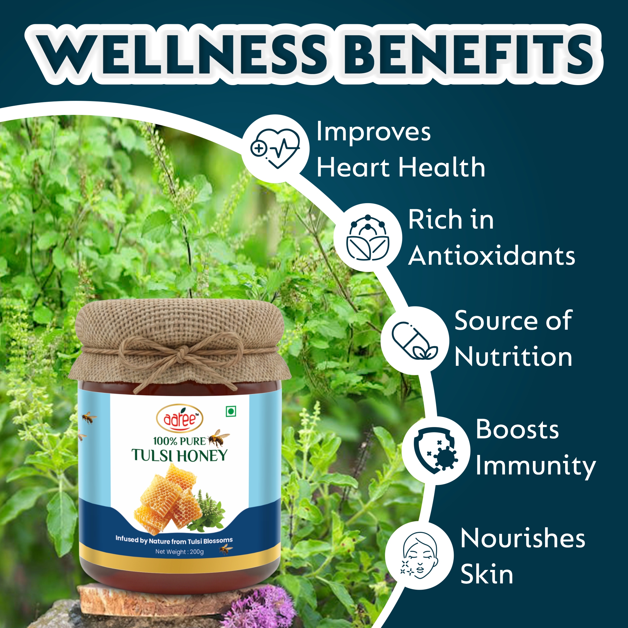 Tulsi Honey 200g 3