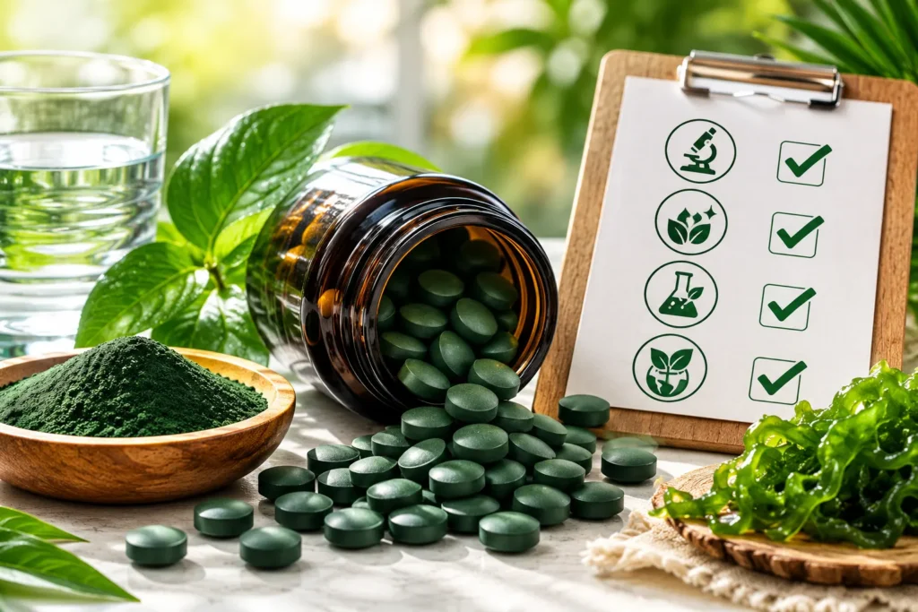 High-quality third-party tested spirulina tablets for daily use