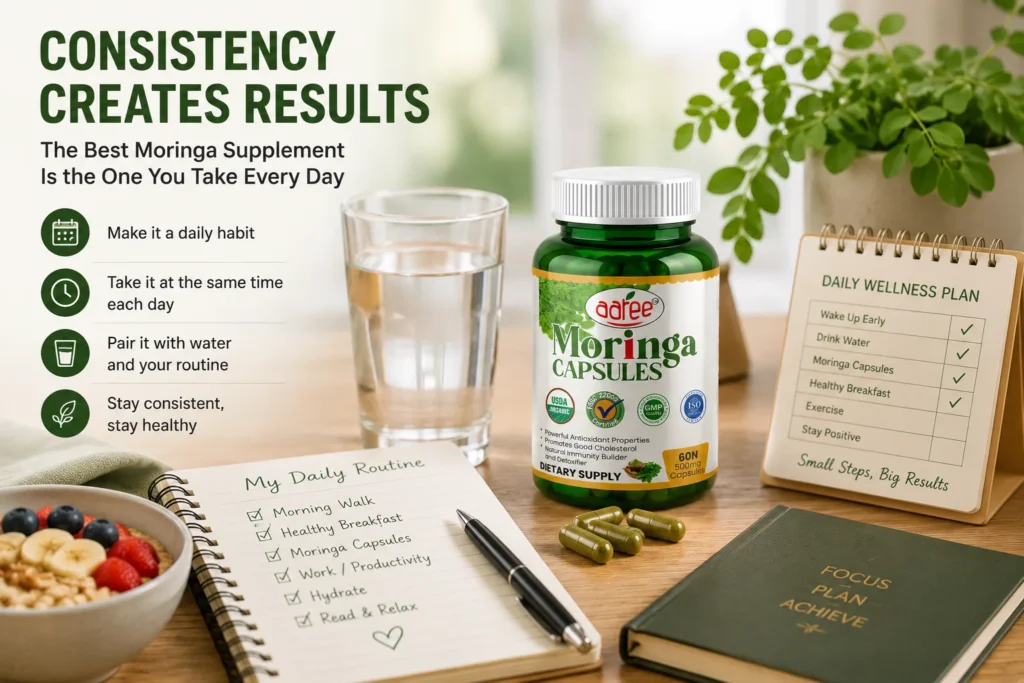 moringa capsules vs powder daily wellness routine